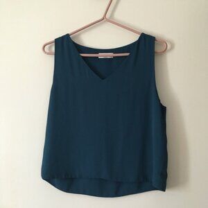 BABATON Teal Blue MURPHY Sleeveless V Neck Top